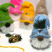 Load image into Gallery viewer, Loom Knit Gnome Doll Ornament Pattern on a 24 Peg Loom Christmas Copyright Loomahat