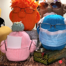 Load image into Gallery viewer, loom knit eyeglass holder made with 41 peg round loom pattern and video by loomahat