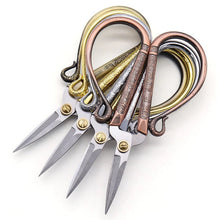 Load image into Gallery viewer, Large Handle with Chinese Symbols. Beautiful European Style Embroidery Scissor. Nice Heavy Metal / Looks Rich and Stylish. In Bronze , Copper , Silver and Gold