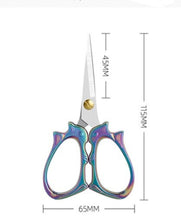 Load image into Gallery viewer, Squirrel Theme Embroidery Cross Stitch Crewel Knitting Sharp Scissors Neon Rainbox