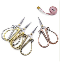 Load image into Gallery viewer, Large Handle Beautiful European Style Embroidery Scissor. Nice Heavy Metal / Looks Rich and Stylish. In Bronze , Copper , Silver and Gold