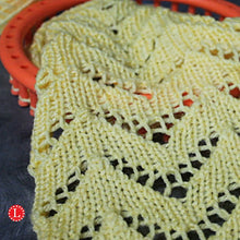 Load image into Gallery viewer, Chevron Lace Stitch Pattern Flat and in the Round