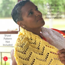 Load image into Gallery viewer, Chevron Lace Stitch Pattern Flat and in the Round