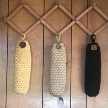 Load image into Gallery viewer, Loom Knit Bag Holder Pattern with Video Tutorial by Loomahat Copyright