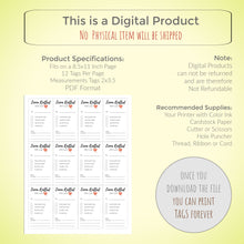 Load image into Gallery viewer, Project Care Labels | Printable Made with Love Tags