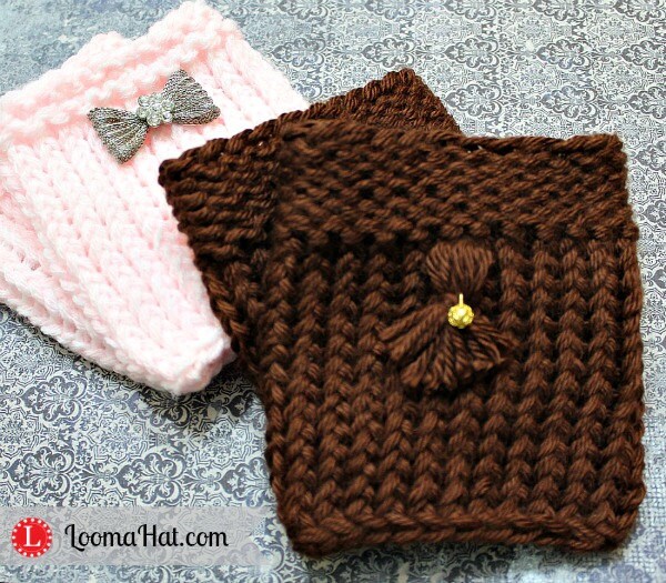 Loom Knit Boot Cuff Topper Easy Pattern –