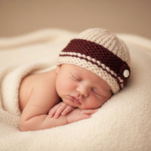 Load image into Gallery viewer, Loom Knit Loom Knit Newborn Baby Cable Hat Pattern Copyright Loomahat