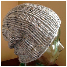 Load image into Gallery viewer, Easy Rib Stitch Hat Pattern for Men Women Slouchy Beanie Skull Cap Brimless