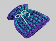Load image into Gallery viewer, Loom Knit Brioche Stitch Paper Bag Sack Baby Beanie Hat 31-Peg-Loom Copyright Loomahat