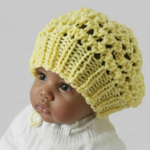 Load image into Gallery viewer, Loom Knit Three Step Stitch Baby Hat Copyright Loomahat