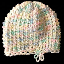 Load image into Gallery viewer, Loom Knit Tiny Heart Stitch Baby Hat Pattern Copyright Loomahat