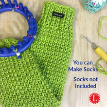 Load image into Gallery viewer, Loom Knit Socks 24 peg loom Loomahat Store Copyright