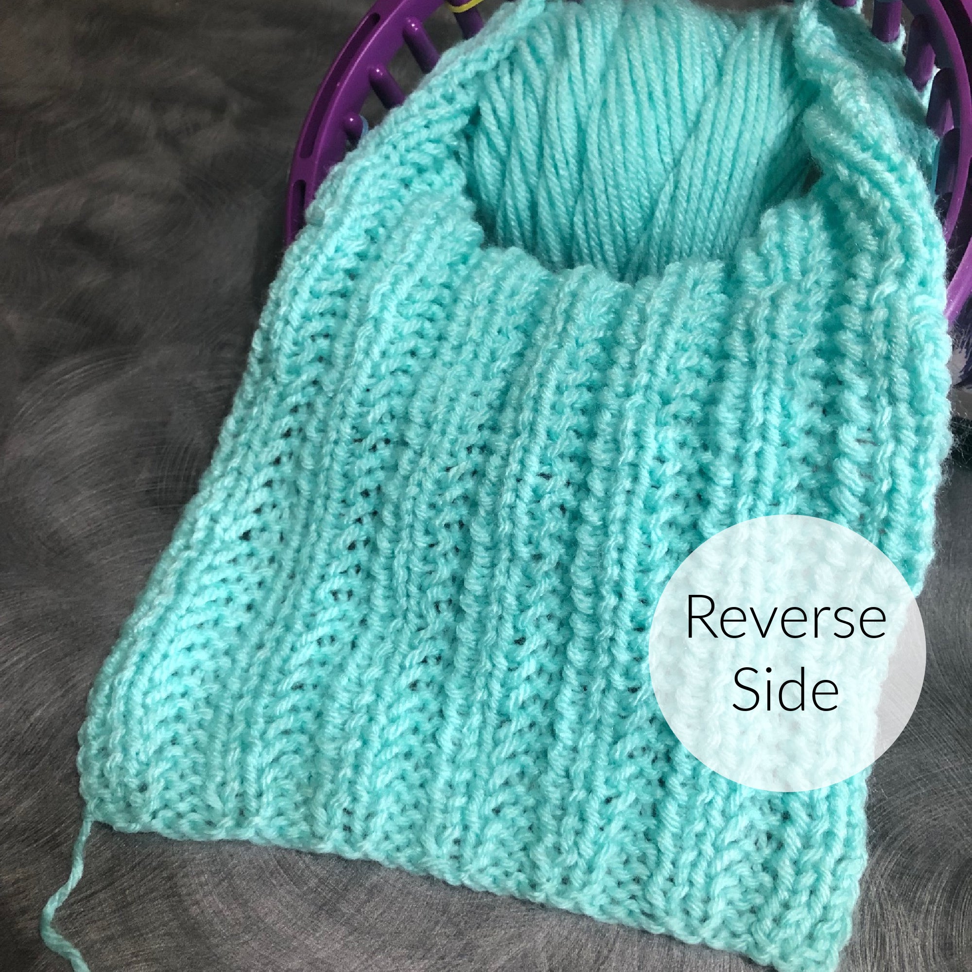 A Frame Ribbing Pattern Loom Knit Double Mock Ribbing Pattern Flat and in the Round – Loomahat ...