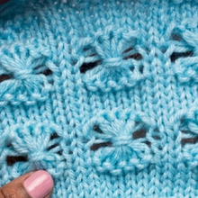 Load image into Gallery viewer, Flowers in a Row Loom Knit Stitch Loomahat
