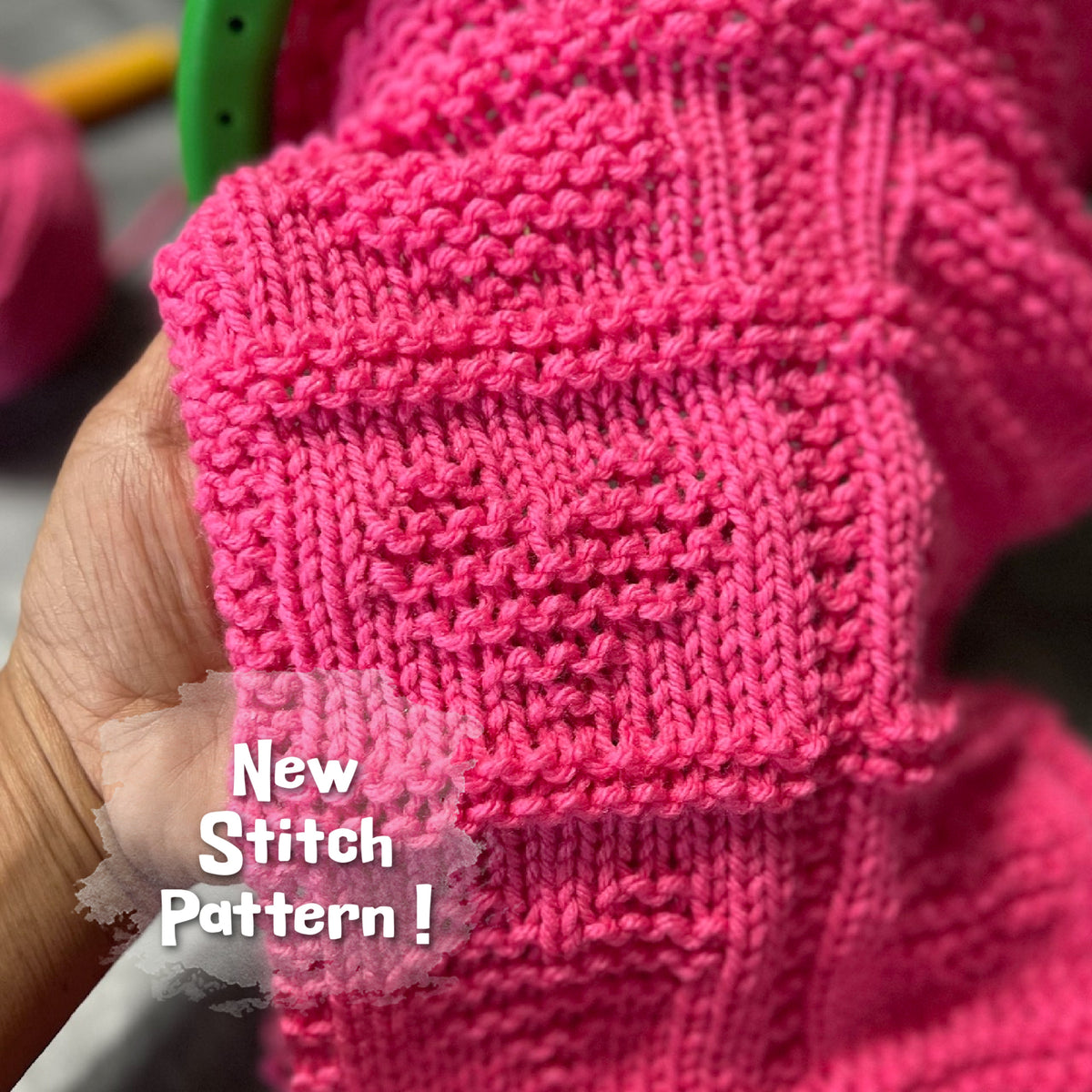 Loom Knit Garter Heart Square Stitch 