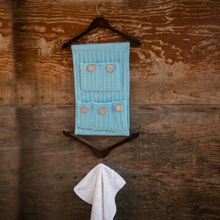 Load image into Gallery viewer, Loom Knit Hanging Wall Organizer Pattern Loomahat
