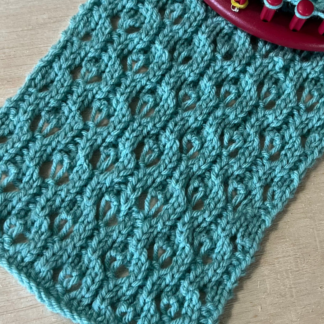 Hourglass Eyelet Stitch Pattern