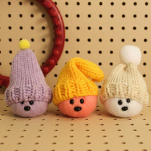 Load image into Gallery viewer, Loom Knit Tiny Hats 24 peg loom with Fuzzy Dots Pattern Copyright Loomahat
