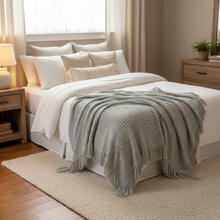 Load image into Gallery viewer, Waffle Stitch Blanket Pattern
