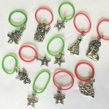 Load image into Gallery viewer, 16 Merry Christmas Knitting Loom Stitch Markers
