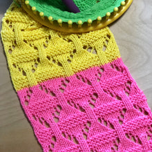 Load image into Gallery viewer, Eyelet Ovals with Garter Lace Stitch Pattern Flat and in the Round
