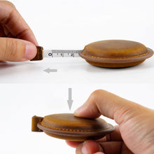 Load image into Gallery viewer, Crazy Horse Leather Retractable Portable Tape Measure
