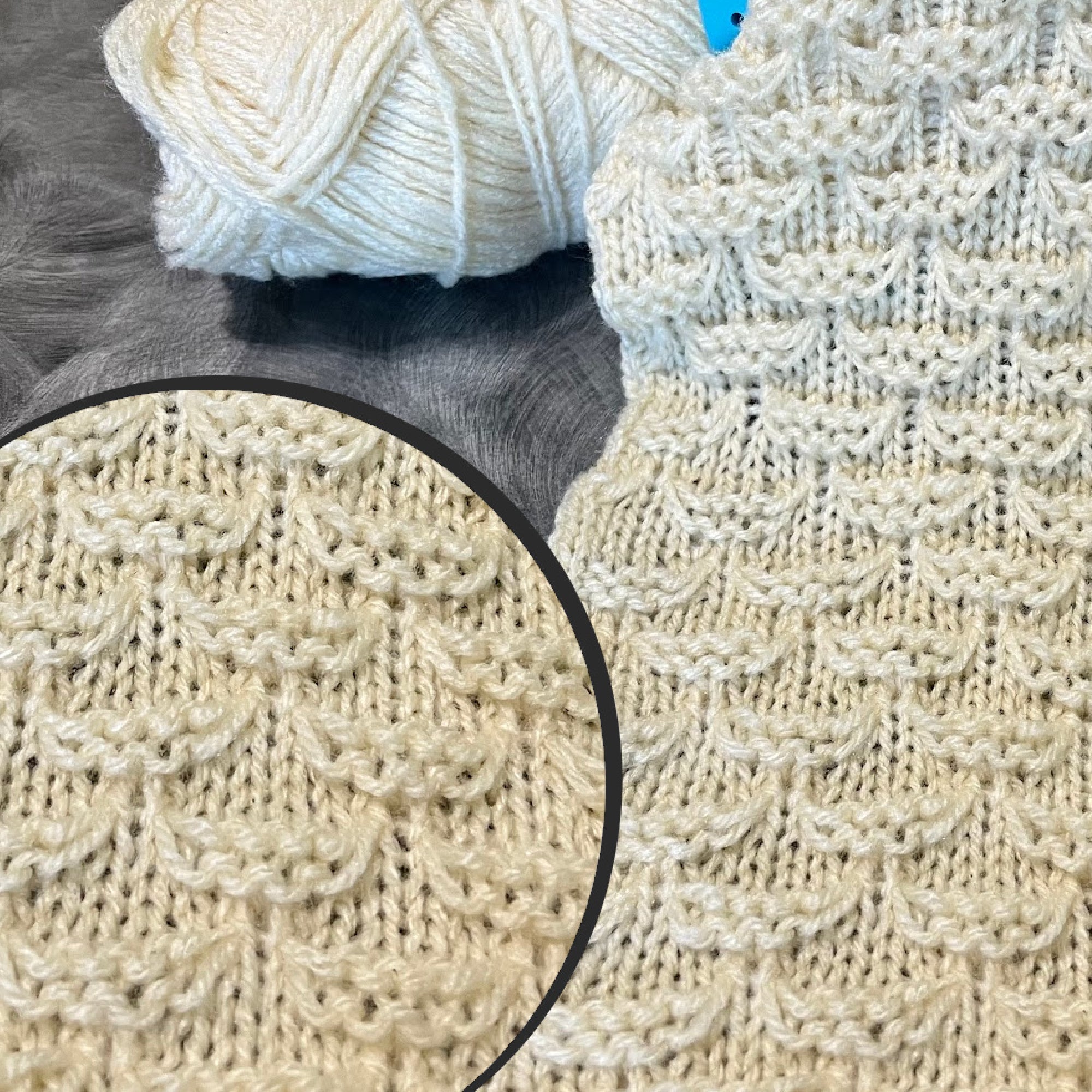 Mock Pattern Loom Knit Mock Honeycomb with Purl Stitch Pattern – Loomahat.Store