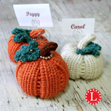 Load image into Gallery viewer, Loom Knit Pumpkin Project Pattern on a 24 Peg round loom by Loomahat
