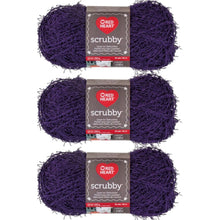 Load image into Gallery viewer, Red Heart Scrubby Yarn in Color Grape 3 Pack Purple
