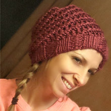 Load image into Gallery viewer, Spiral Slouchy Hat and Messy Bun - Two Patterns
