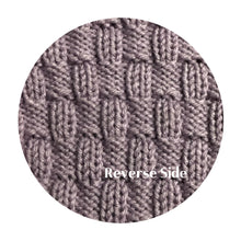 Load image into Gallery viewer, Loom Knit Wavy Rib Stitch Pattern Reverse Side Basketweave Copyright Loomahat
