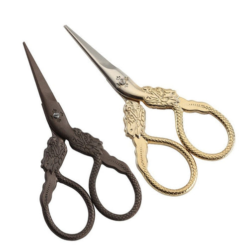Dragon Small Embroidery Scissors Gold and Bronze