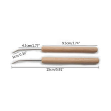 Load image into Gallery viewer, Set of 2 Wood Handle Hooks Craft Tool
