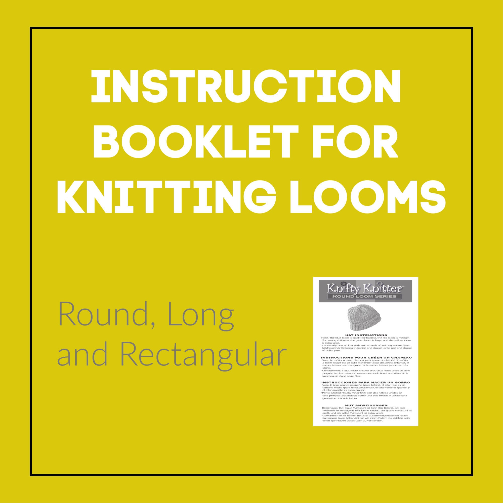 Rectangular Loom Patterns For Beginners FREE Loom Knitting Beginner Instruction Booklet for Round, Long ...