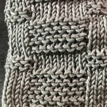 Load image into Gallery viewer, Close-up of Loom Knit Blocks Stitch Pattern
