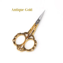 Load image into Gallery viewer, Vintage Style Floral Handle Sewing Scissors
