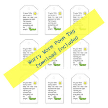 Load image into Gallery viewer, Worry Worm Poem Project Pattern, Cards and Tags |  2 Sizes Printable Labels
