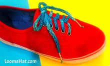 Load image into Gallery viewer, Shoelaces with a Spool Loom Pattern

