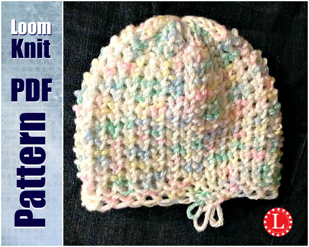 Tiny Heart Stitch Baby Hat Pattern