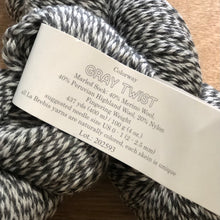 Load image into Gallery viewer, Gray and White Hand Dyed Finger Weight aka Brebis Colorway Gray Twist | Marino Wool | KnitCrate
